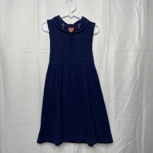 Vintage McKids 100% Cotton Floral Embroidered Tie Dress Girls Size 6